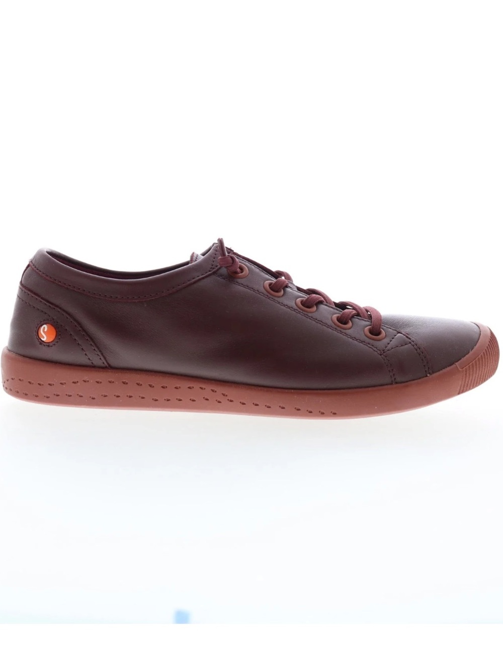 Softinos Iggy Burgundy Red Leather Casual Women’s Sneakers